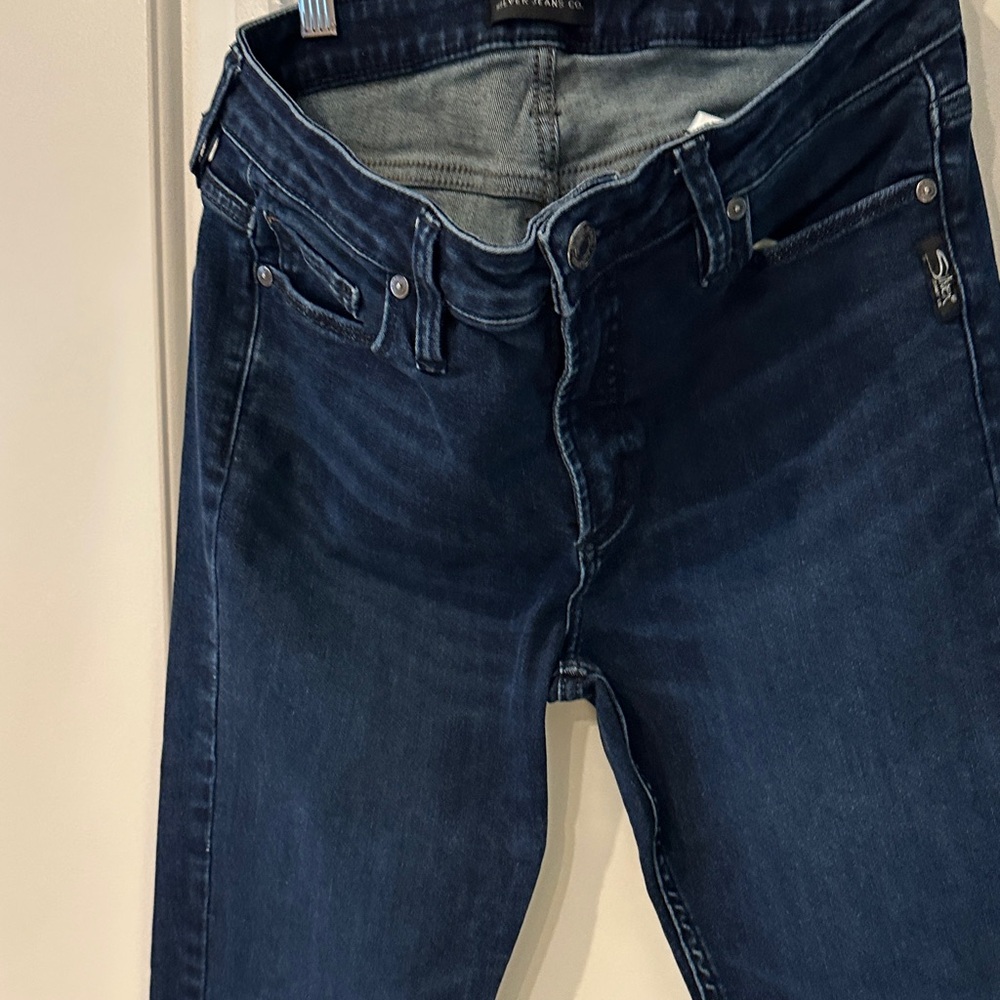 Silver Jeans Dark Indigo Skinny Jeans